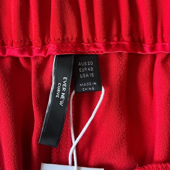 Ever New Nylah Curve Wide Leg Pants 16 Salsa Red - Picture 8 of 15